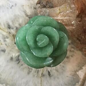Carolyn Pollack Southwestern Style Sterling Aventurine Rose Ring For Women